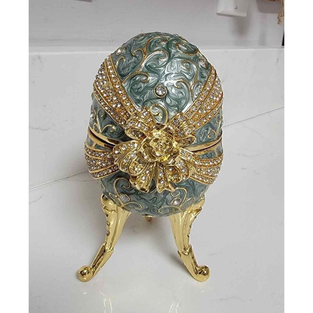 Jeweled Cloisonne Trinket Music Box